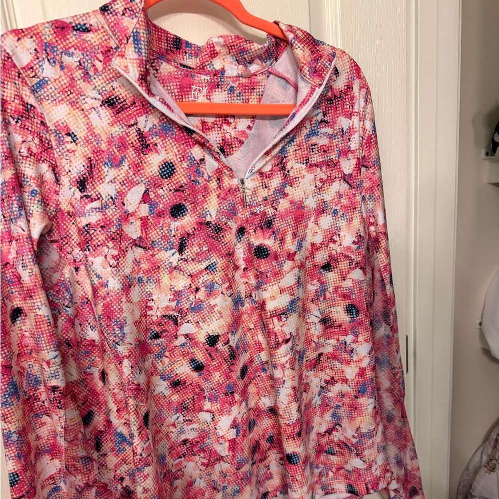 Colorful Abstract Long-Sleeve Top